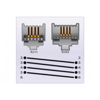 EXERTIS CONNECT telefoonkabel, zwart, 5,0 m (EXC911737)