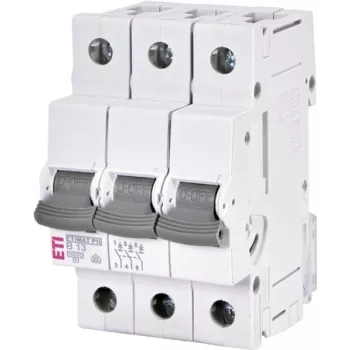 ETI ETIMAT P10 3-polige 13A B-karakteristiek miniatuur-installatieautomaat 415V 10kA 001901309