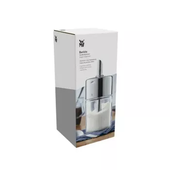WMF Basic suikerstrooier 200 ml, Cromargan® RVS en glas, zilver/transparant