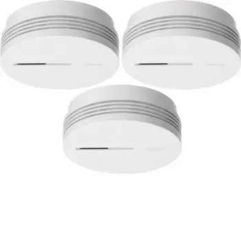 Hager TG600AL-3 rookmelderset met 3 optische melders, 10-jaars lithiumbatterij
