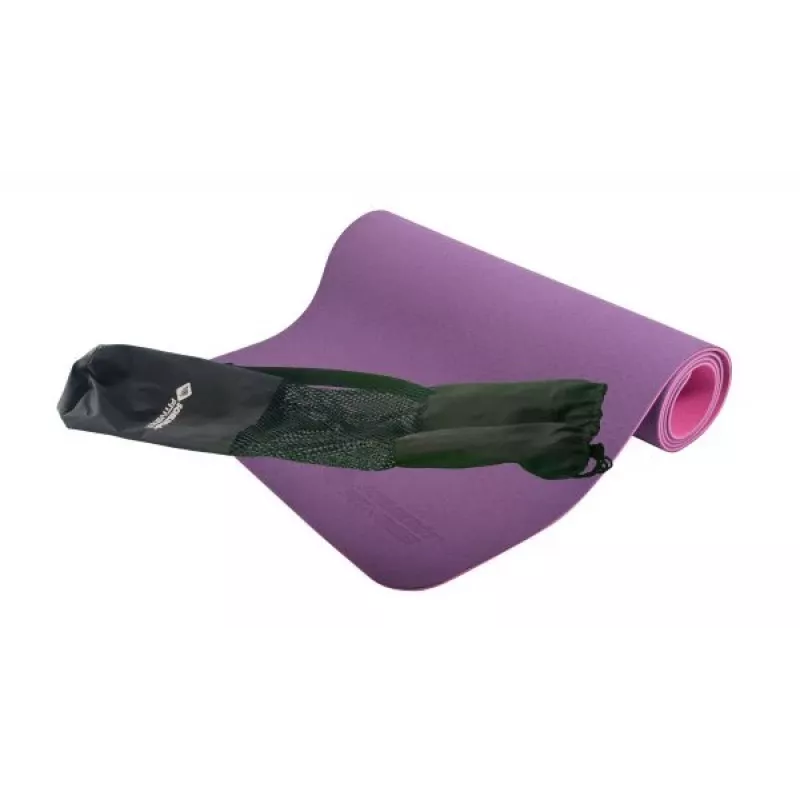SCHILDKROT Bicolor yogamat, 4 mm, paars/roze, PVC-vrij, antislip, 1830 x 610 mm 960269