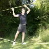 SCHILDKRÖT slackline-set 15 m geel, 50 mm breed met ratelspanning – balanceertrainingskit 970701