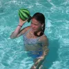 SCHILDKROT Splash Ball Watermelon waterbal, groen, 250 mm diameter, stroef oppervlak, 1 stuk (970292)