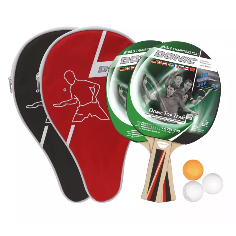 DONIC SCHILDKRÖT tafeltennisset Top Team 1016,00cm (400) - 2 batjes Top Team 400, 3 ballen 788495