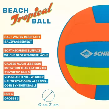 SCHILDKRÖT neopreen strandbal Tropical, maat 5, 210 mm 970299