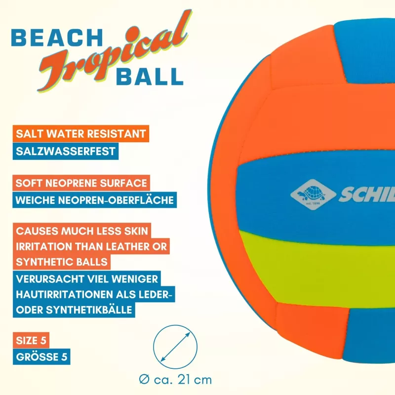SCHILDKRÖT neopreen strandbal Tropical, maat 5, 210 mm 970299