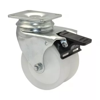 Wagner design yourself ECO RO 3277 dubbele zwenkwiel 32 mm wit/grijs (3327701)