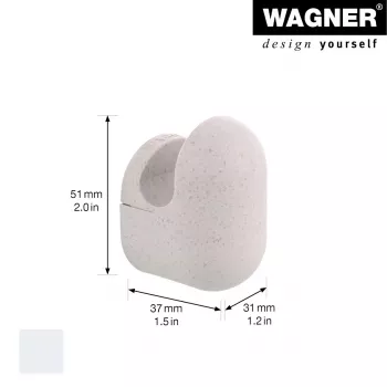 Wagner design yourself PILL wandhaak, grijs, 1 haak, schroefmontage, kunststof 17041321