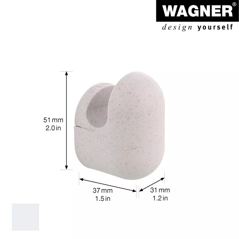 Wagner design yourself PILL wandhaak, grijs, 1 haak, schroefmontage, kunststof 17041321