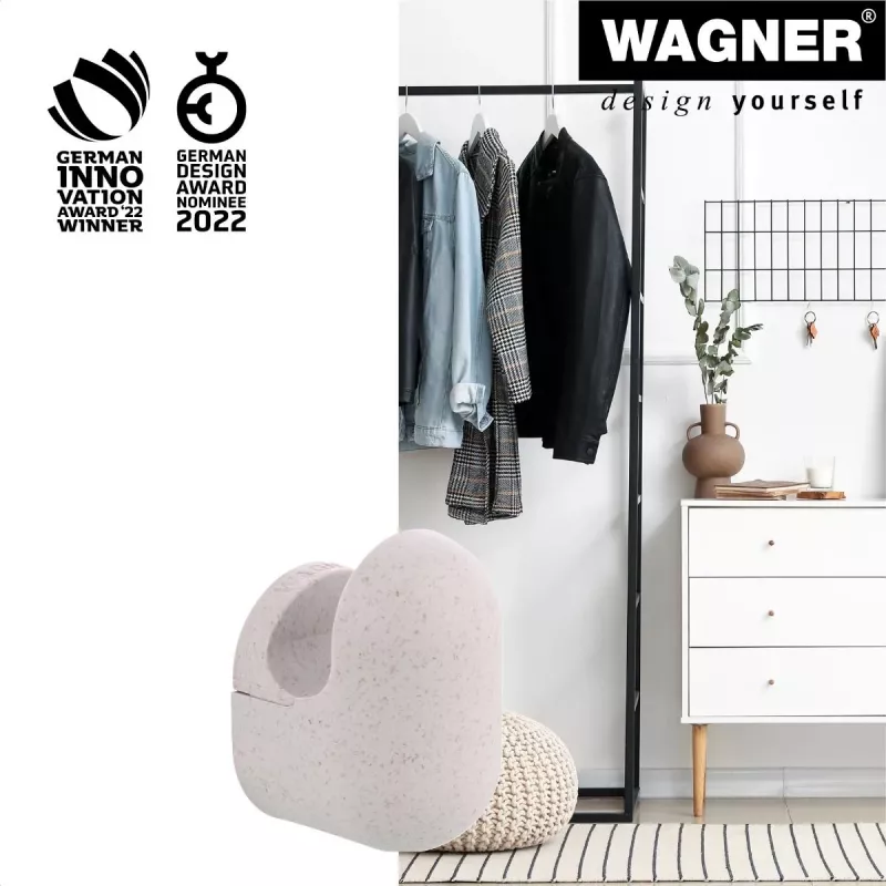 Wagner design yourself PILL wandhaak, grijs, 1 haak, schroefmontage, kunststof 17041321