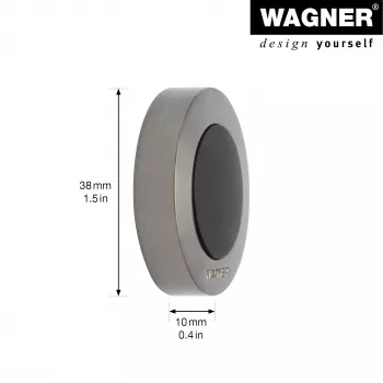 Wagner design yourself EH 5138 Deurstopper zinkdrukgietsel massief rubber mat vernikkeld (15513811)