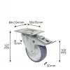 Wagner design yourself zwenkwiel RO 7600 grijs 75 mm (4760001)