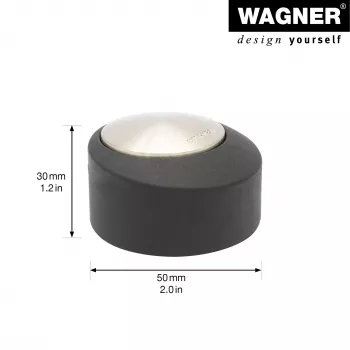 Wagner Design Yourself EH 5181 vloerdeurstopper, zinkdrukgietsel met rubberbuffer, mat nikkel, 50 mm 15518111