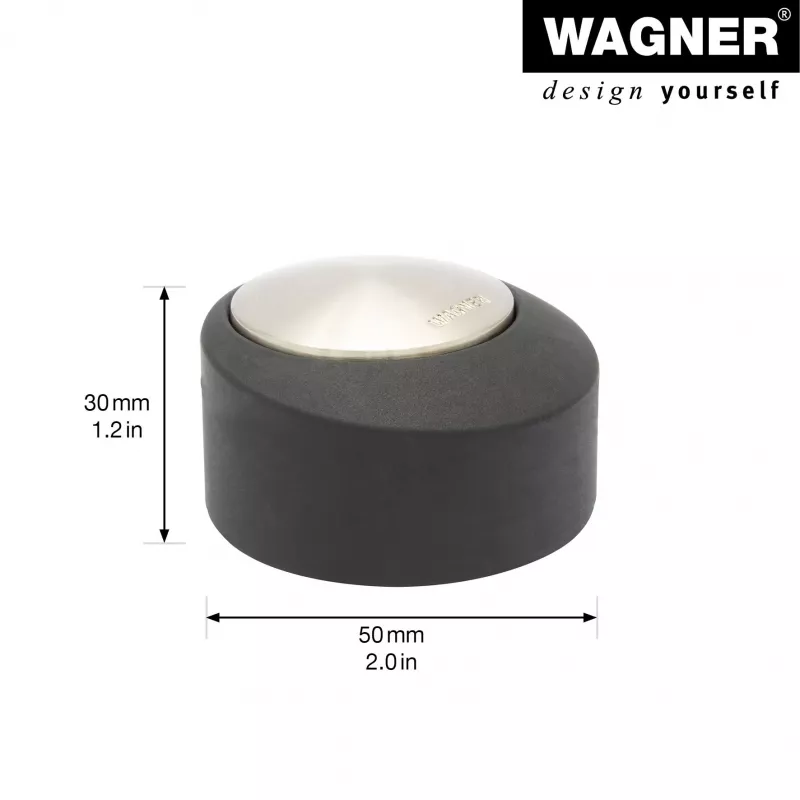 Wagner Design Yourself EH 5181 vloerdeurstopper, zinkdrukgietsel met rubberbuffer, mat nikkel, 50 mm 15518111