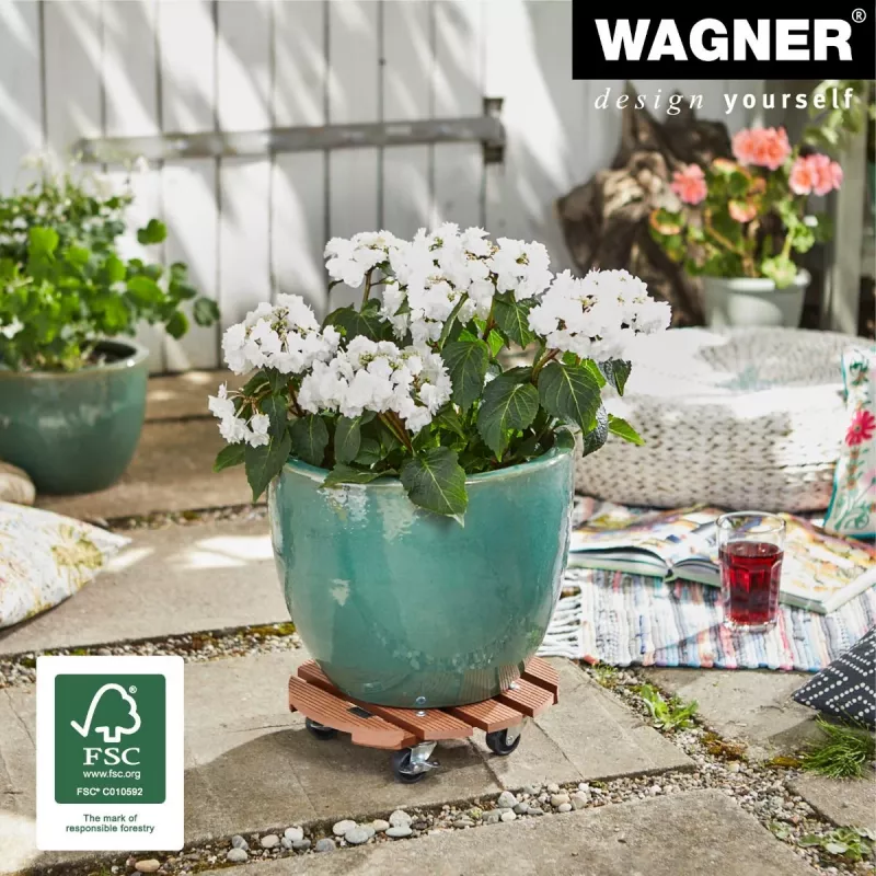 Wagner design yourself plantenroller WPC GH 0535 rond bruin 29 x 7,5 cm 20053501