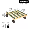 WAGNER design yourself plantenroller GH0653 vierkant hout 29x8 cm 20065301