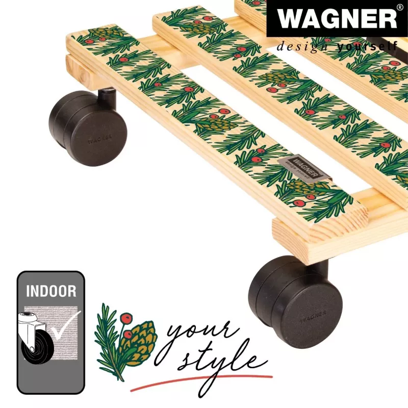 WAGNER design yourself plantenroller GH0653 vierkant hout 29x8 cm 20065301