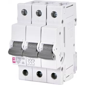 ETI ETIMAT P10 3-polige B25 25A 10kA installatieautomaat, 415V AC/DC