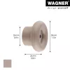 Wagner design yourself DOT kapstokhaak, taupe, 1 haak, zinkdrukgietsel, schroefmontage 17022121