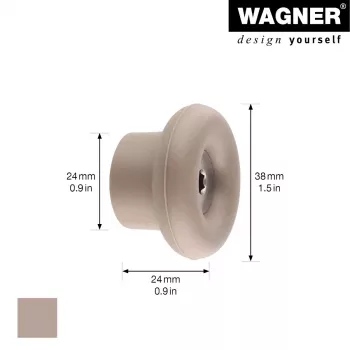Wagner design yourself DOT kapstokhaak, taupe, 1 haak, zinkdrukgietsel, schroefmontage 17022121