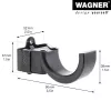 Wagner design yourself wandhaak WH 2097 met 1 haak, zwart, 1 stuks 15209711
