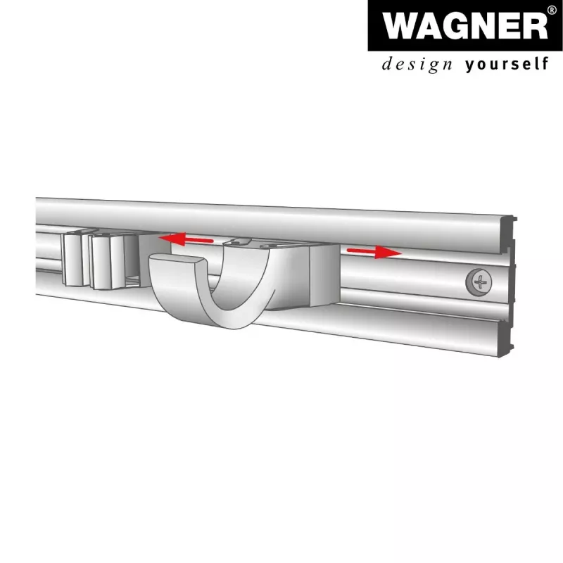 Wagner design yourself wandhaak WH 2097 met 1 haak, zwart, 1 stuks 15209711