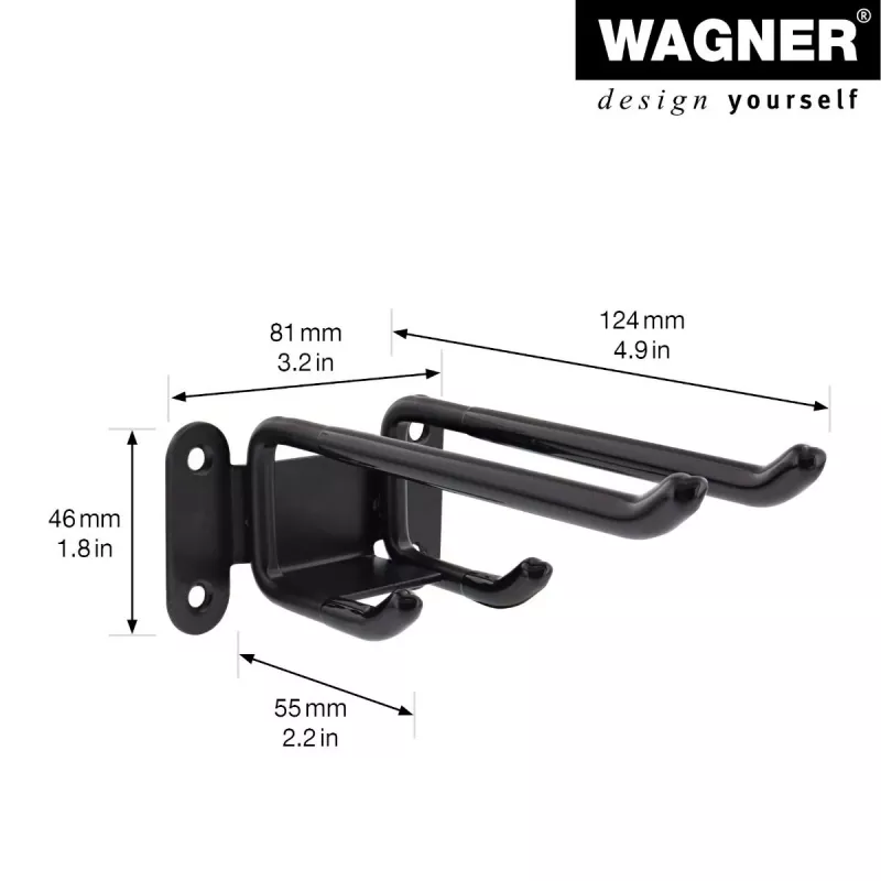 Wagner design yourself wandhouder WH 2093 zwart (15209301)
