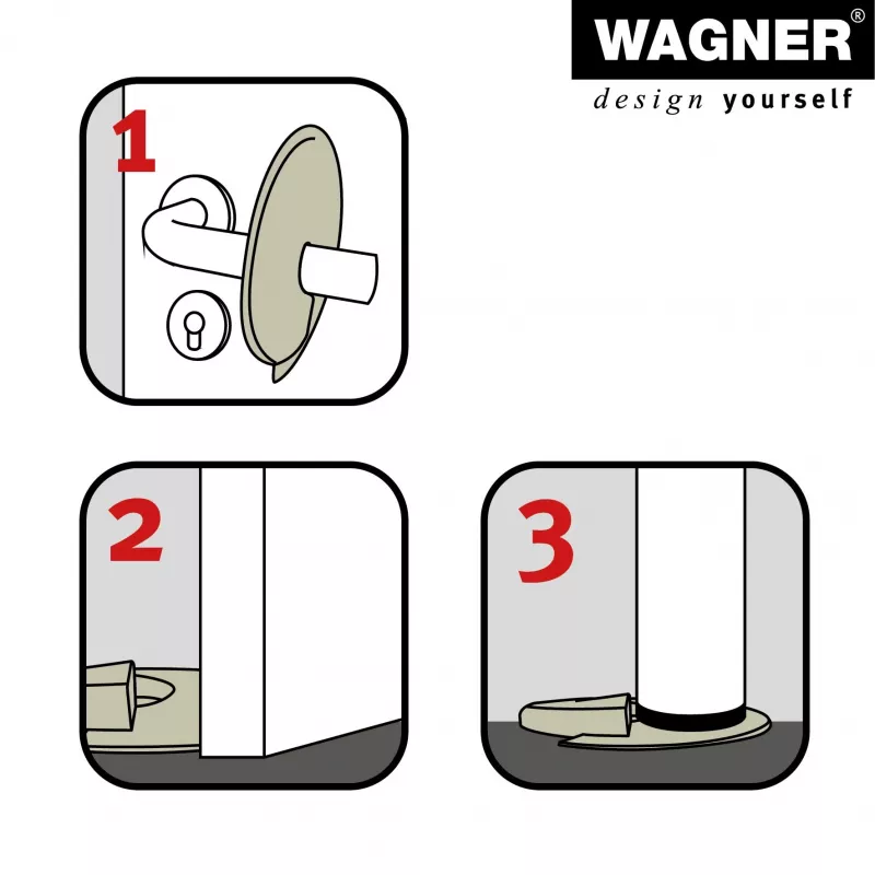 Wagner Design Yourself EH 6979 deurstopper kunststof wit zelfklevend 15697901