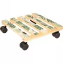 WAGNER design yourself plantenroller GH0645 vierkant houtdesign 29 x 8 cm, natuurlijk berkenhout multiplex, 4 zwenkwielen, 100 kg draagvermogen 20064501