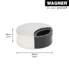 Wagner design yourself EH 5151 deurstopper zinkdrukgietsel met rubberen buffer, verchroomd, Ø50 mm, om vast te schroeven, zilver 15515111