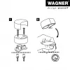 Wagner design yourself EH 5151 deurstopper zinkdrukgietsel met rubberen buffer, verchroomd, Ø50 mm, om vast te schroeven, zilver 15515111