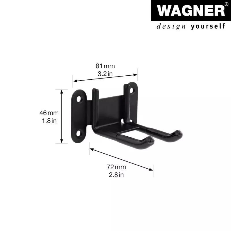 Wagner design yourself wandhouder WH 2092 zwart (15209201)