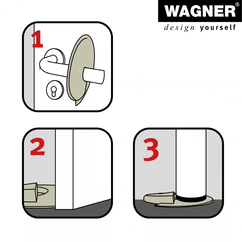 Wagner design yourself EH 6981 deurstopper, zelfklevend, transparant, TPE, 38 mm diameter, 22 mm hoogte 15698101