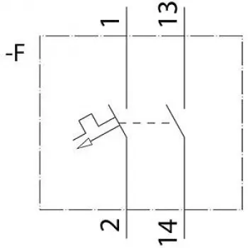 Siemens 5SY1706-2 1-polige 6A C-karakteristiek MCB met geïntegreerde hulpschakelaar
