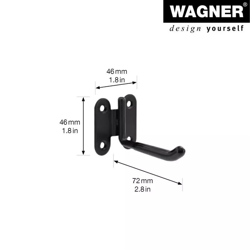 Wagner design yourself wandhouder WH 2091 zwart (15209101)