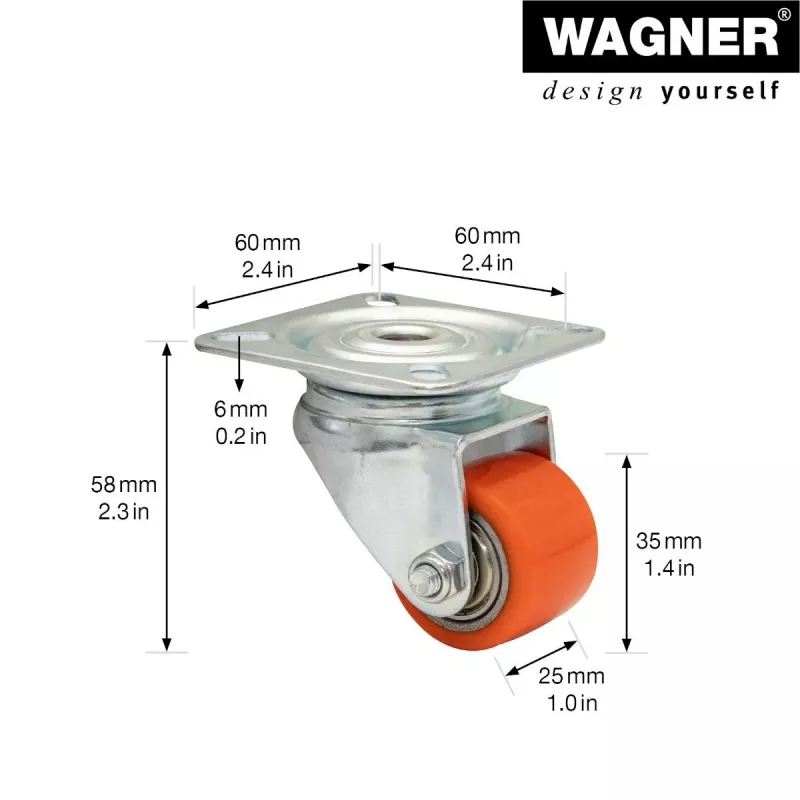 Wagner design yourself zware zwenkwiel RO 6935 rood (4693501)