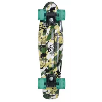 SCHILDKROT retro skateboard Free Spirit Camouflage polypropyleen (PP), versterkt deck 560 x 140 mm, 1 stuk (510781)