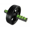 SCHILDKROT AB roller / buiktrainer, zwart/groen, dubbel wiel, 185 mm diameter, 45 mm breed 960045
