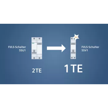 Siemens 5SV1316-7KK06 RCBO, 1P+N, 6 A, C-karakteristiek, 30 mA, type A, 6 kA