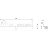 SIEMENS 5ST37730 pen-verzamelrail 10mm² 3P+N 1000mm