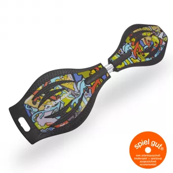 SCHILDKROT waveboard Good Vibes Graffiti groot kunststof deck met antislipstructuur 510801