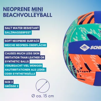 SCHILDKROT neopreen mini beachvolleybal maat 2 zachte textieloppervlak zoutwaterbestendig 970342