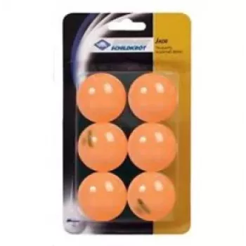 DONIC SCHILDKRÖT Jade tafeltennisballen, 6-pack, oranje, kunststof, voor hobbyspelers 618378