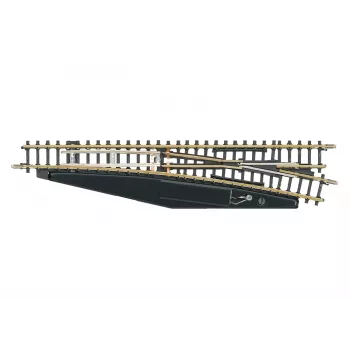 Märklin 8566 Z-wissel handmatig rechts, 110 mm, nieuwzilveren rail, zwarte kunststof sokkel