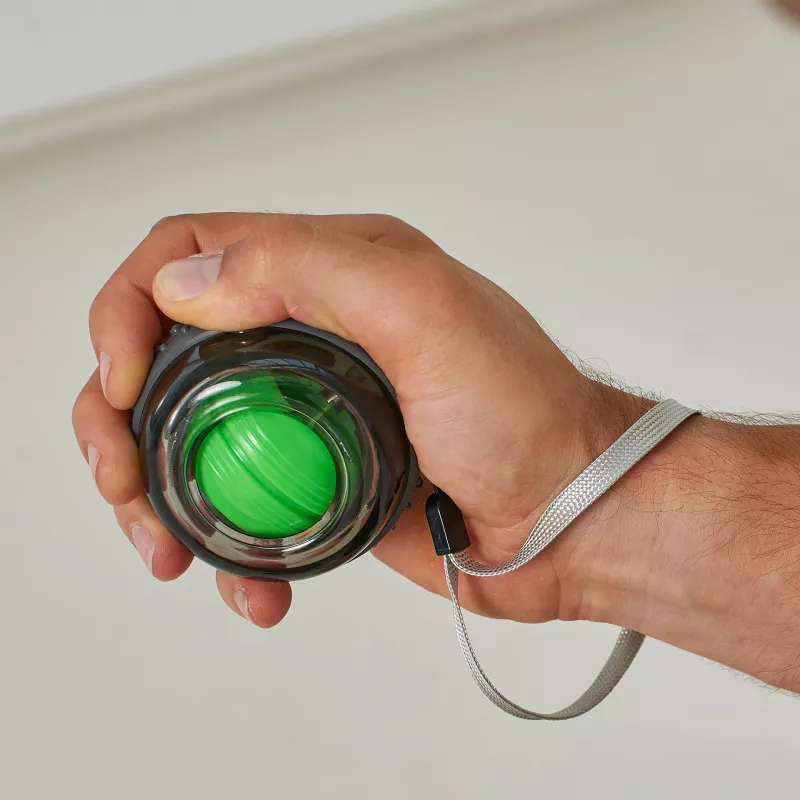 SCHILDKROT Spinball gyroscopische hand- en armtrainer, grijs/groen, 70 mm, 255 g 960121