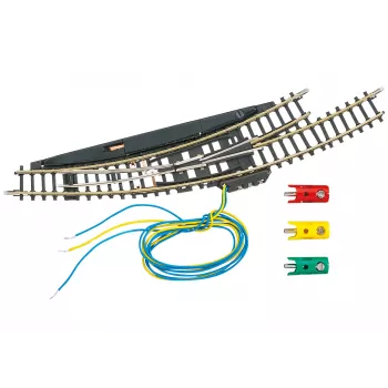 Märklin Z-spoor elektromagnetische gebogen wissel links - zwart/geel 8568