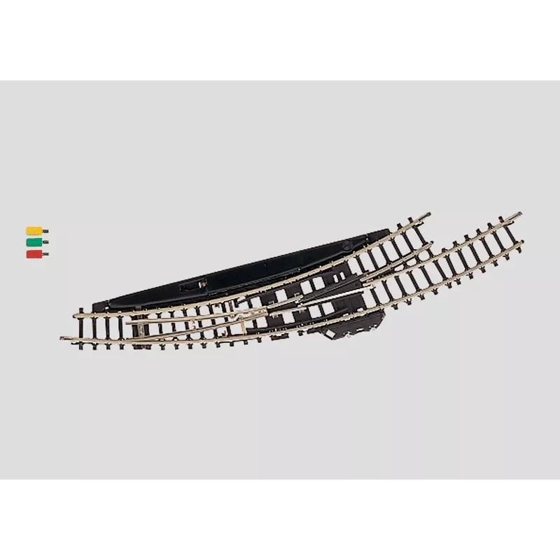 Märklin Z-spoor elektromagnetische gebogen wissel links - zwart/geel 8568