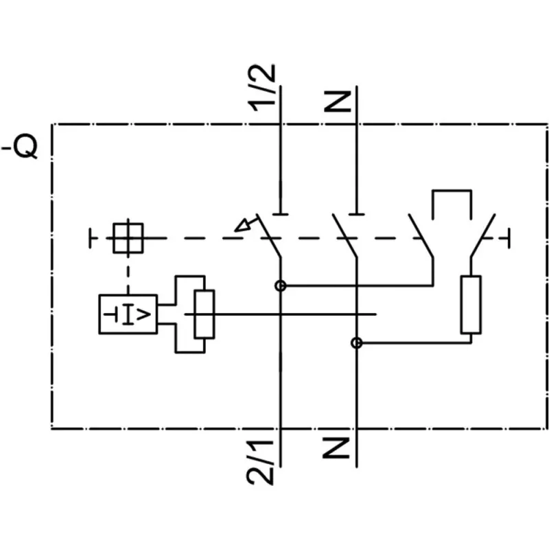 Siemens 5SV16166KK16 RCBO, 1P+N, 16 A, 30 mA, type A, C-karakteristiek, 6 kA