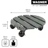 WAGNER design yourself plantenroller GH0558 kunststof, Ø 38,5 cm donkergroen rond, 1 stk. 20055801