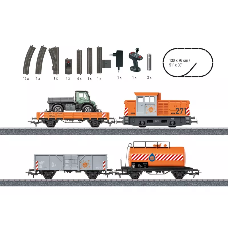 Märklin Start up 029296 H0 startset Gemeentedienst met diesel-rangeerlocomotief en 2 kipwagens